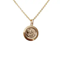 GENERICO - Collar de San Miguel Arcangel - chapado en oro