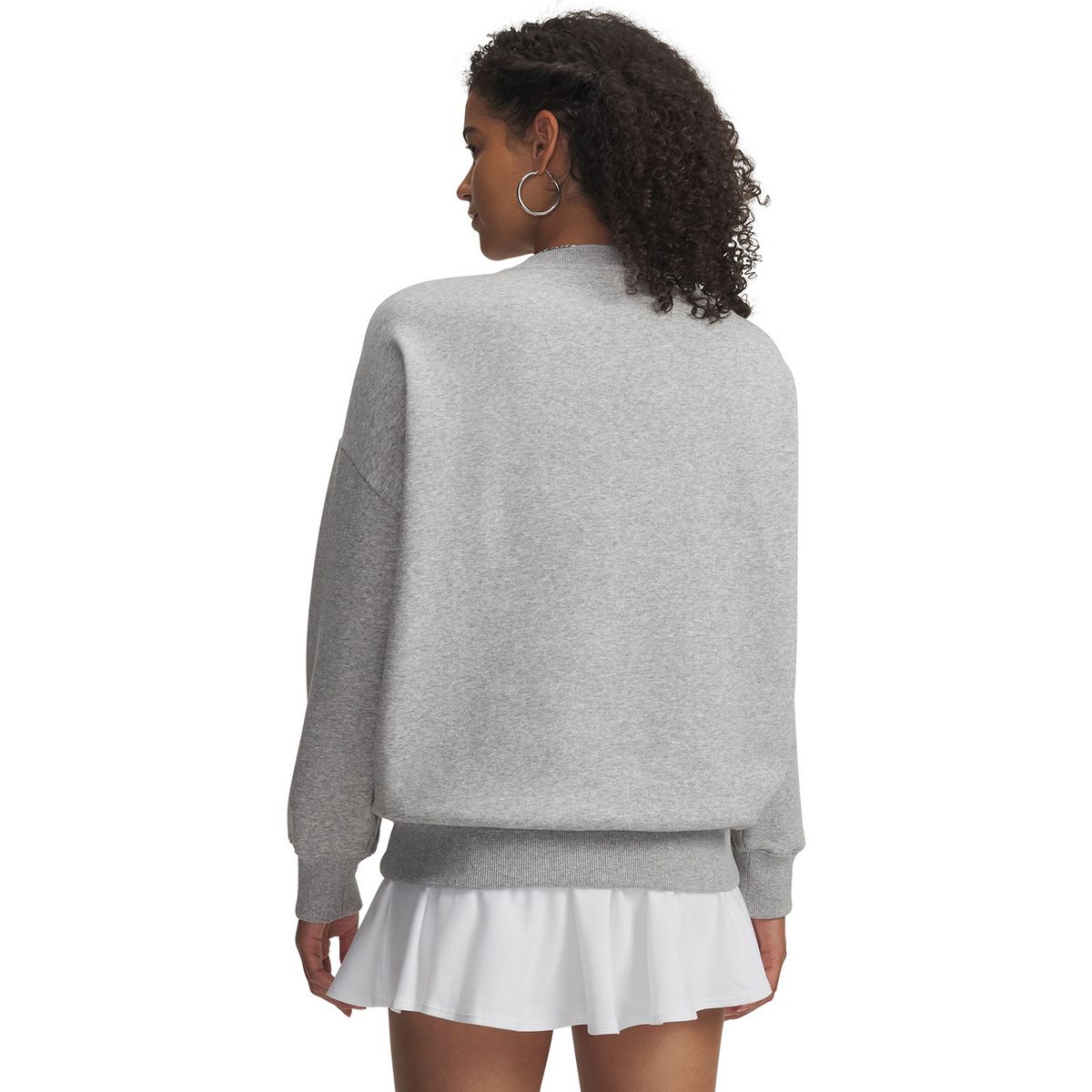 UNDER ARMOUR - Poleron Mujer Rival Fleece Os Varsity Crew Gris UNDER ARMOUR