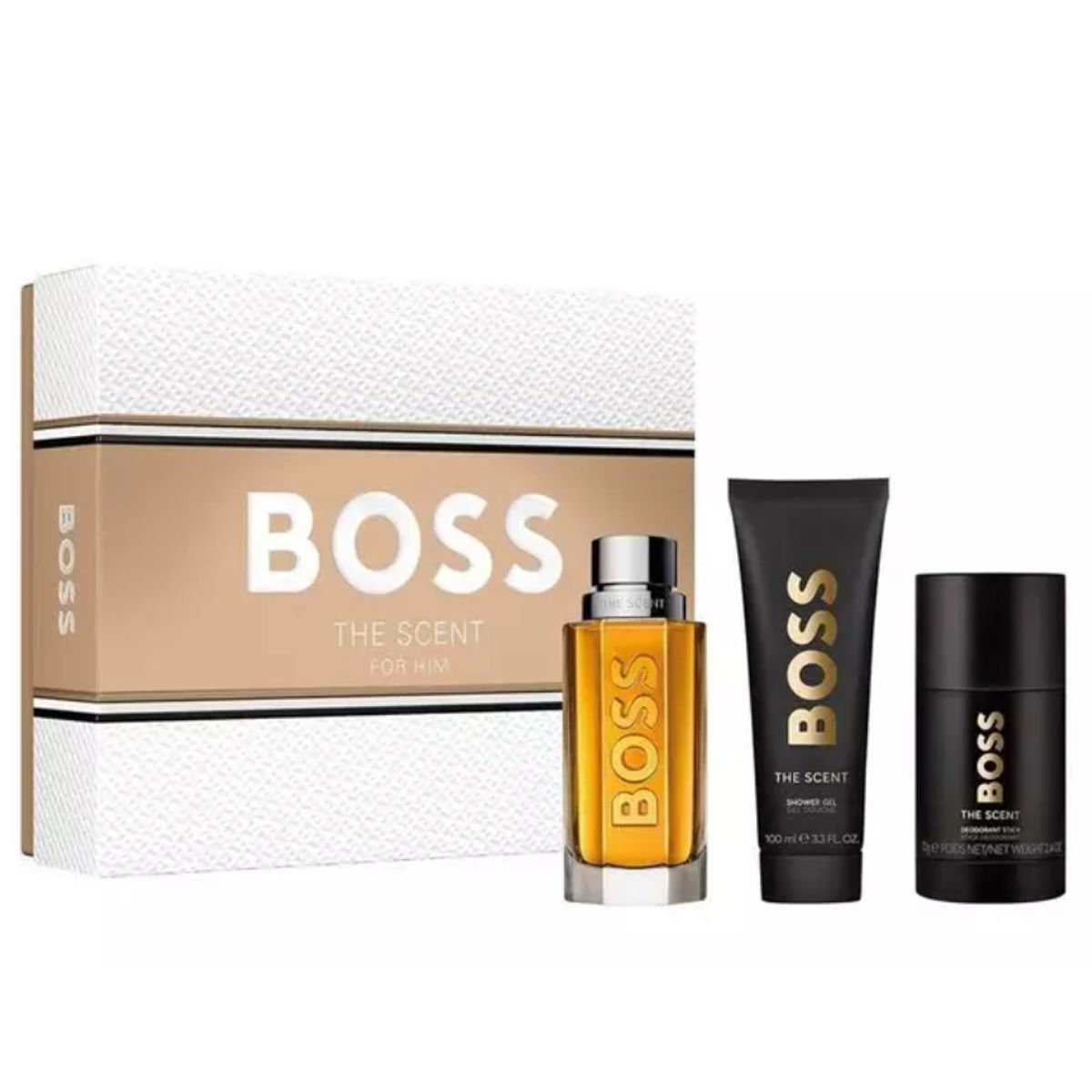 HUGO BOSS - Hugo Boss The Scent 2 piezas de regalo para hombres100ml EDT + 70g de desodorante en barra