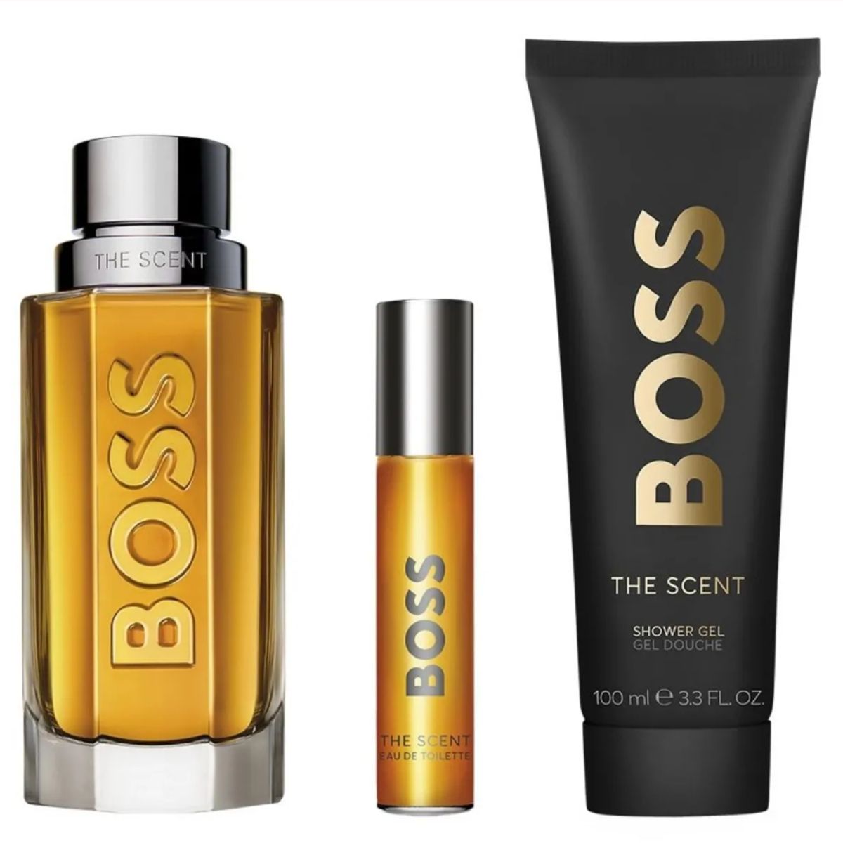 HUGO BOSS - Hugo Boss The Scent 3 piezas de regalo para hombres 100ml EDT + 100ml SG + 10ml EDT