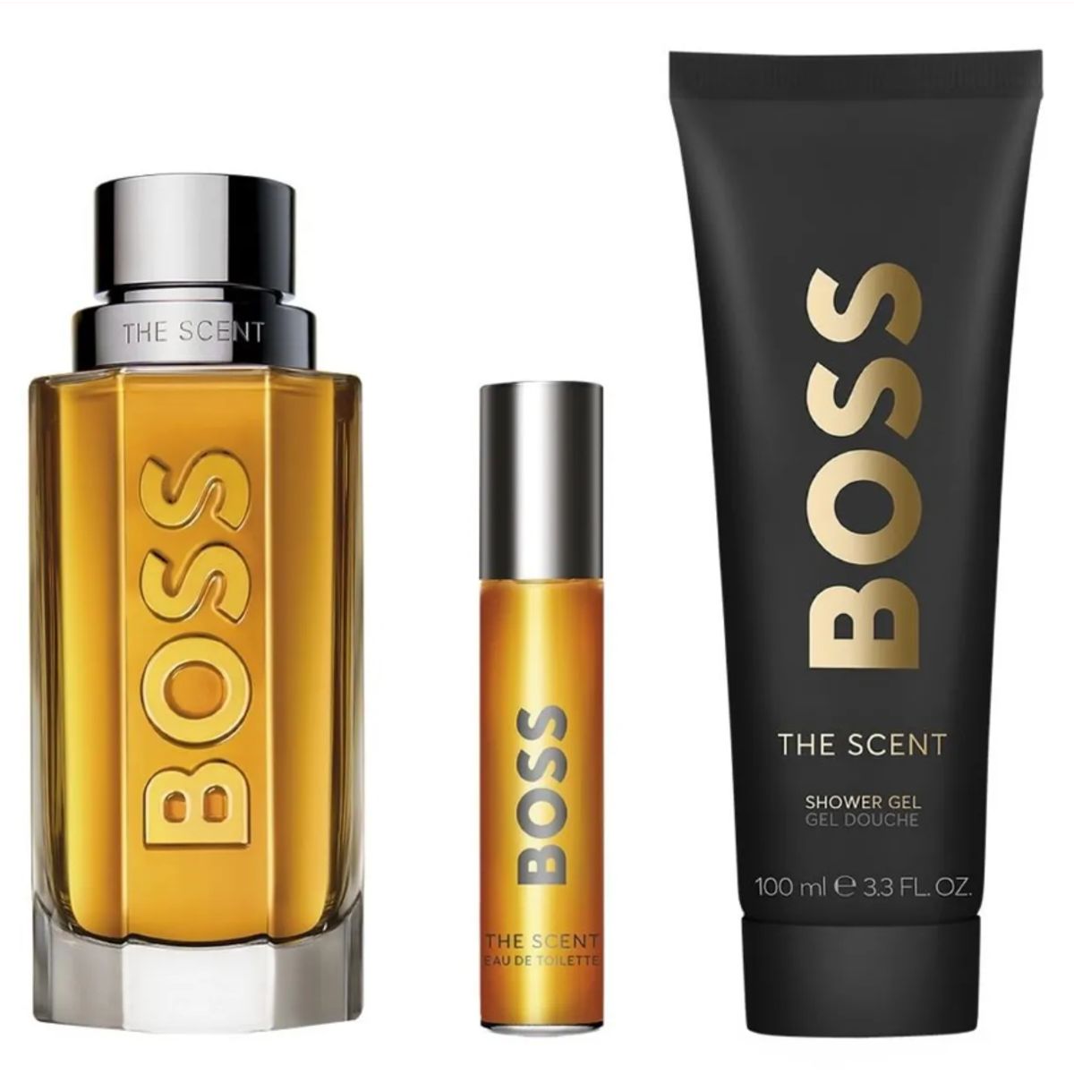 HUGO BOSS - Hugo Boss The Scent 3 piezas de regalo para hombres 100ml EDT + 100ml SG + 10ml EDT