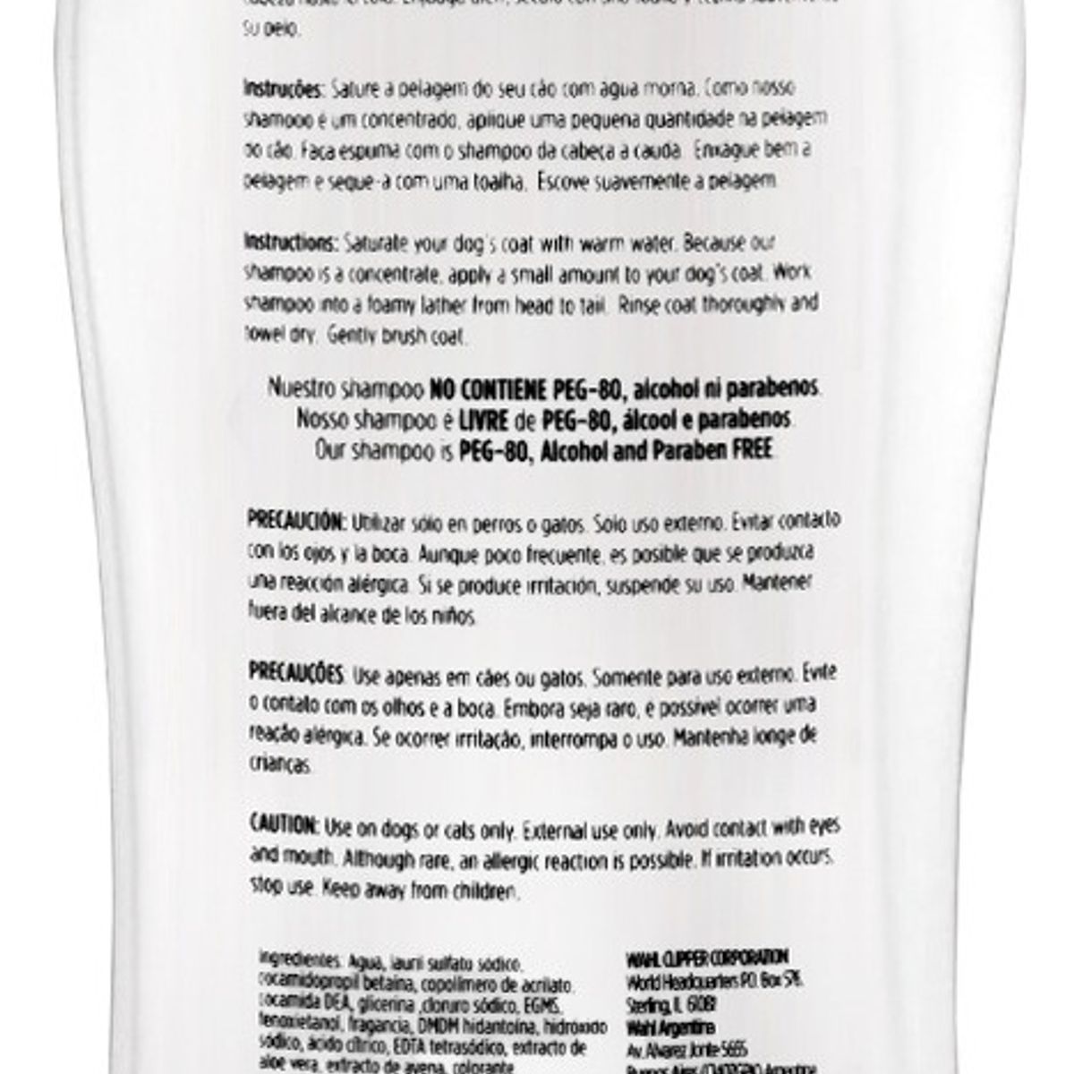 WALH - Shampoo suave para cachorros Wahl Pet