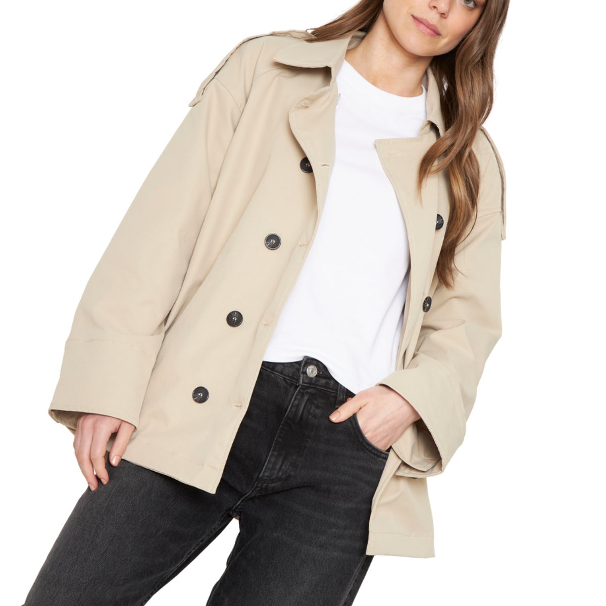 JACINTA TIENDA - Trench Coat Cloe crudo Jacinta Tienda