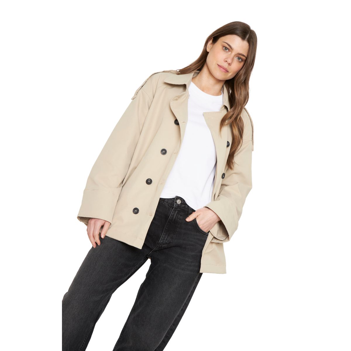 JACINTA TIENDA - Trench Coat Cloe crudo Jacinta Tienda