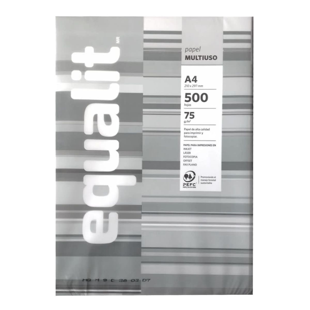 EQUALIT - Resma Papel Fotocopia CARTA 75gr. EQUALIT