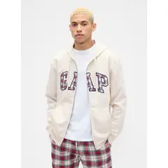 GAP - Polerón Hombre Con Gorro Con Cierre Beige