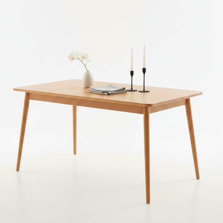 Mesa Rectangular Cosmo 160x80 cm - Madera Natural Beige