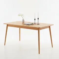 PANDALINO - Mesa Rectangular Cosmo 160x80 cm - Madera Natural