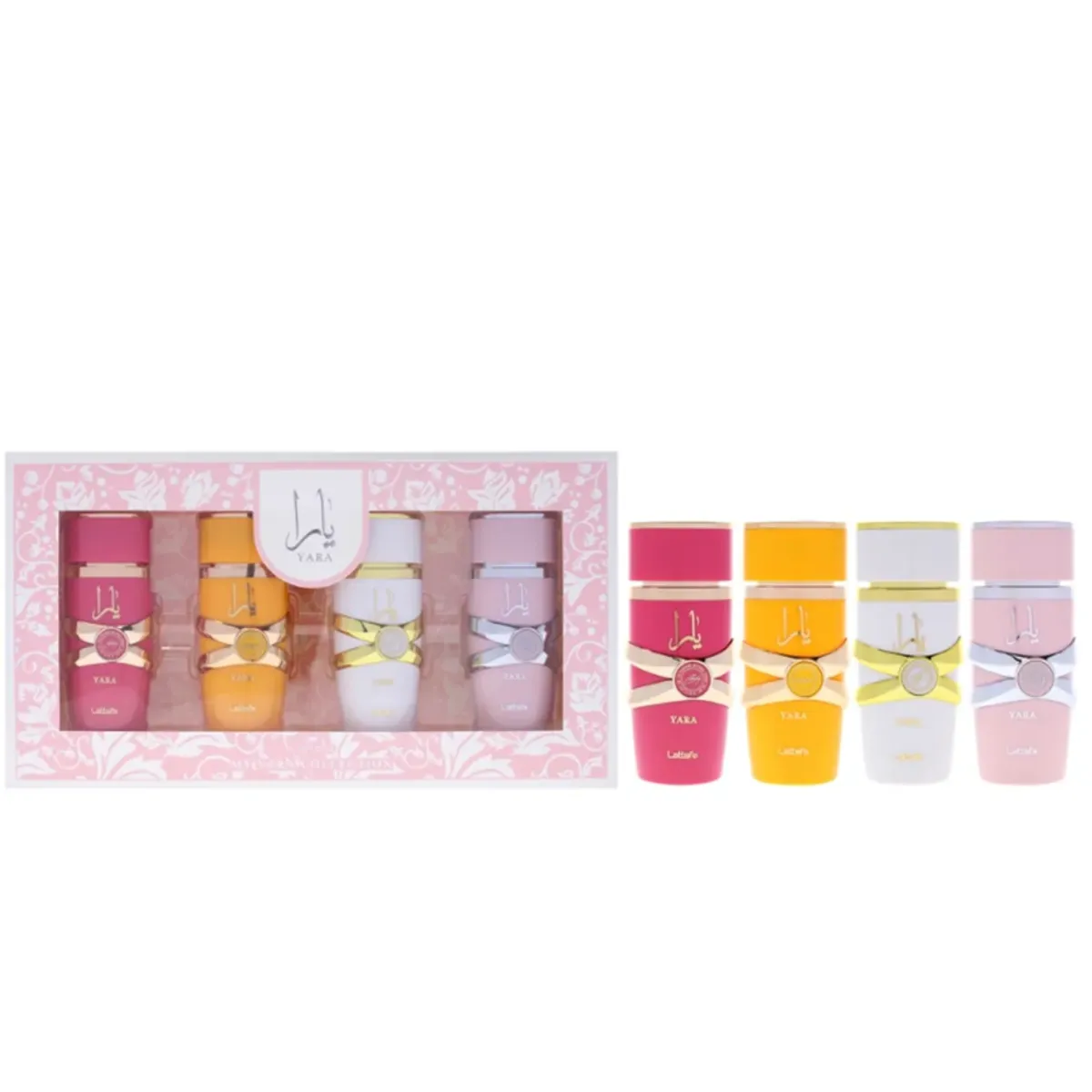LATTAFA - Lattafa Yara 4pc Gift Set para Mujer 4x5ml EDP Yara+YaraMoi+YaraTous+YaraCandy