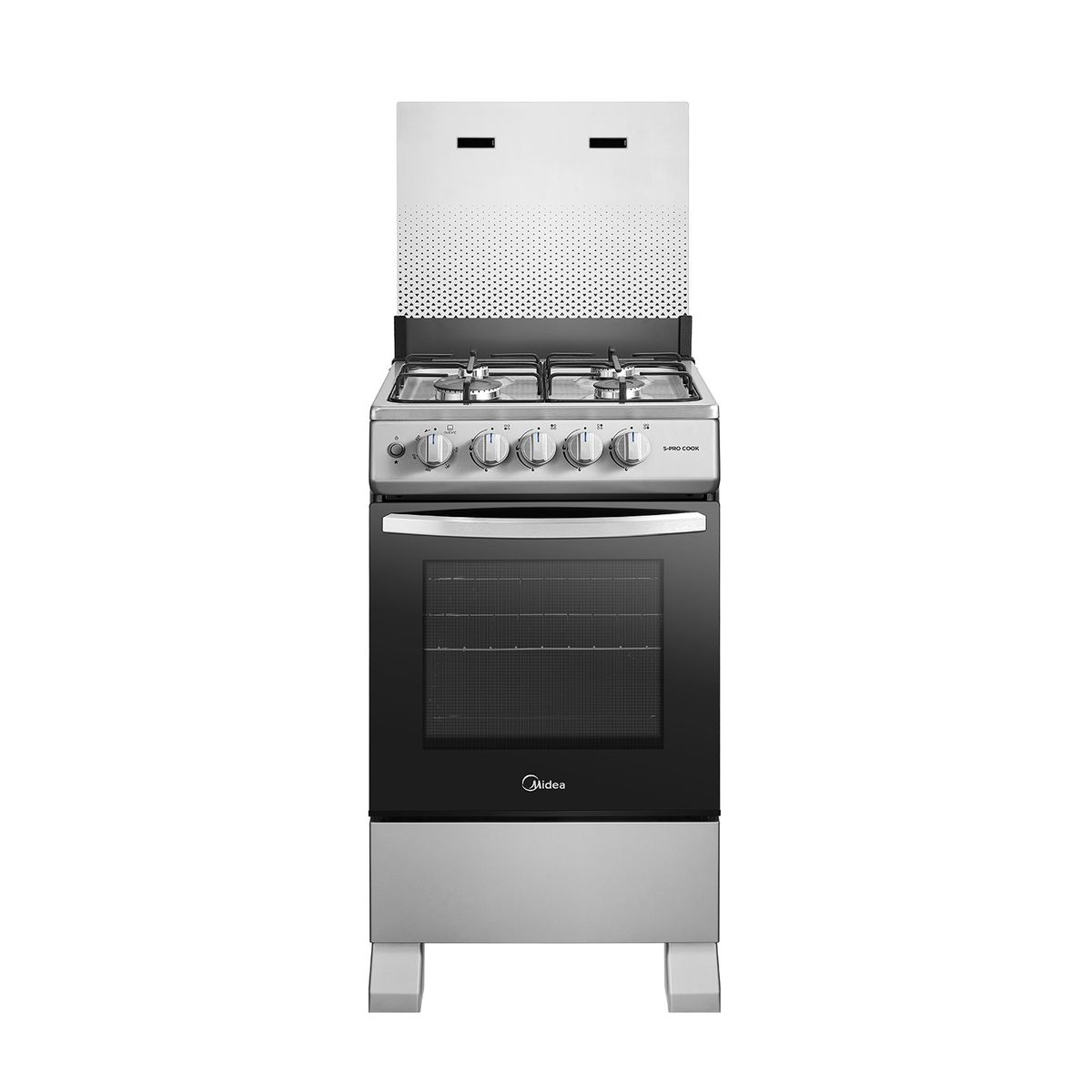 MIDEA - Cocina a Gas 4 Quemadores 20inch Silver Midea