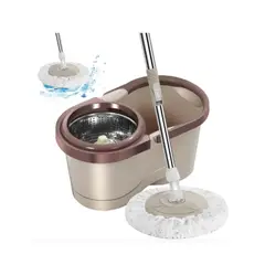 GENERICO - Mopa Giratoria 360° con Balde Centrifugador - Color Cafe