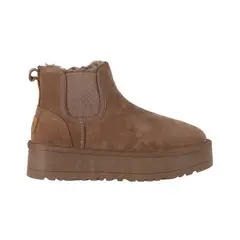 BAMERS - Botas Mujer Chelsea Café Claro Plataforma