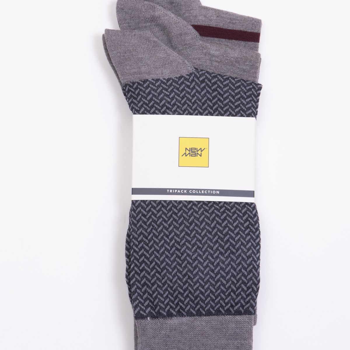 NEW MAN - Tripack De Calcetines Grey New Man