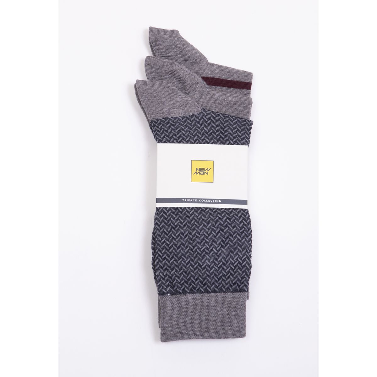 NEW MAN - Tripack De Calcetines Grey New Man