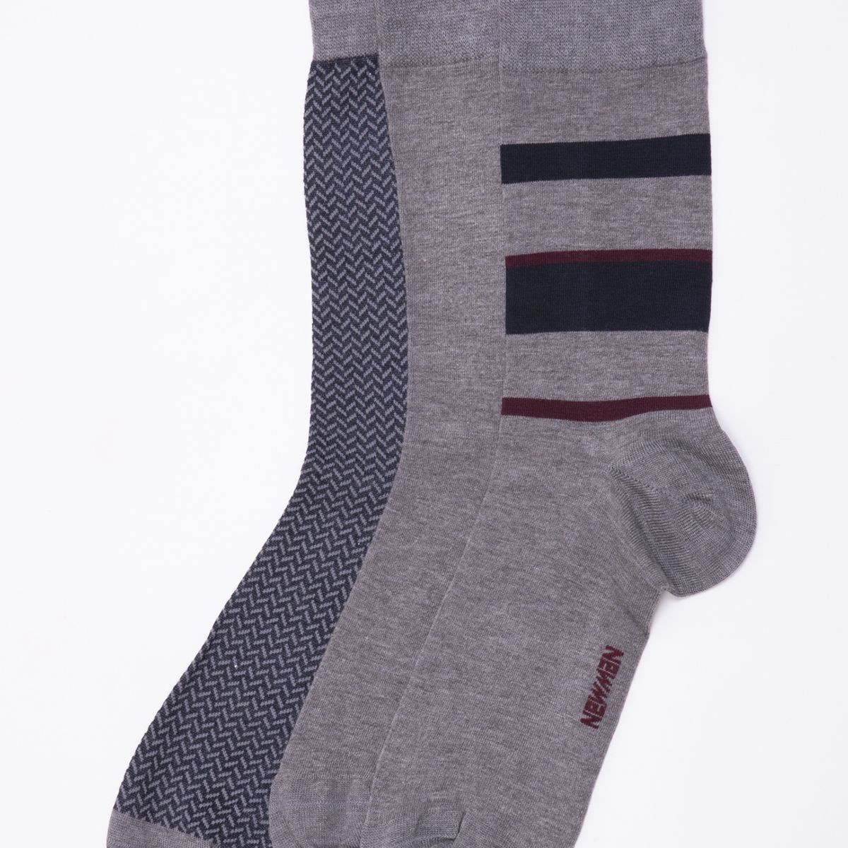 NEW MAN - Tripack De Calcetines Grey New Man