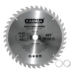 KAMASA - Disco Banco Sierra 12 Pulg X 40 Dientes Eje de 1''