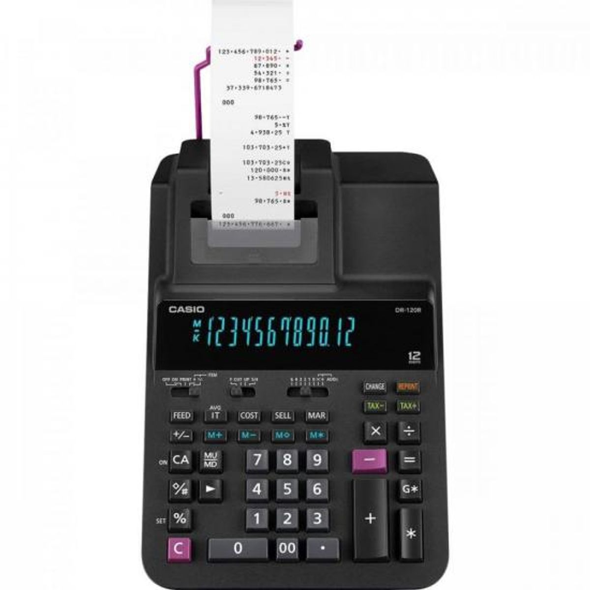 CASIO - CALCULADORA CASIO DR120RII CONTABLE 12 DIGITOS