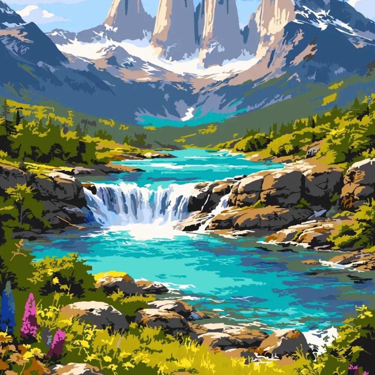 GENERICO - Pintura Por Números Torres Del Paine 40x50