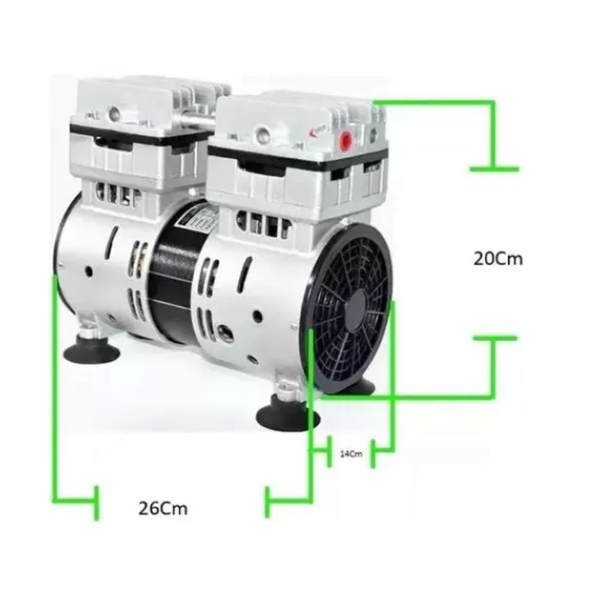 GENERICO - Motor Compresor Ultra Silencioso Sin Aceite Profesional 1-hp