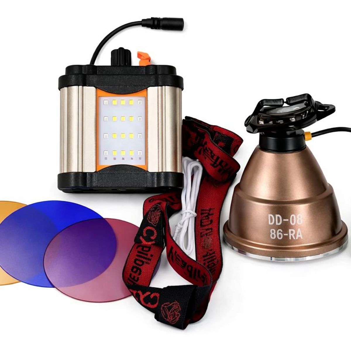 EL GENERAL - Linterna Minera Led Recargable Con Arnés Y Filtros