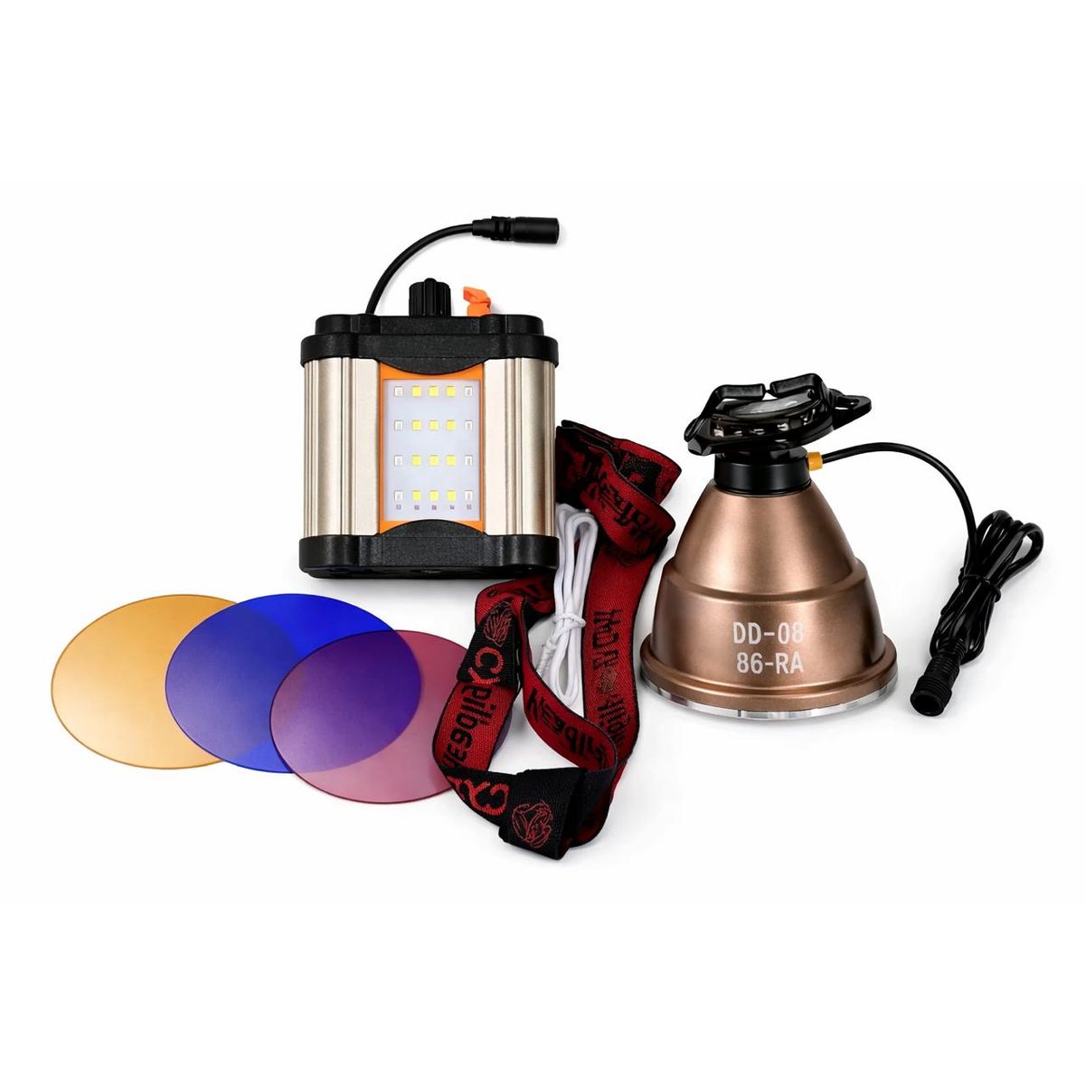 EL GENERAL - Linterna Minera Led Recargable Con Arnés Y Filtros