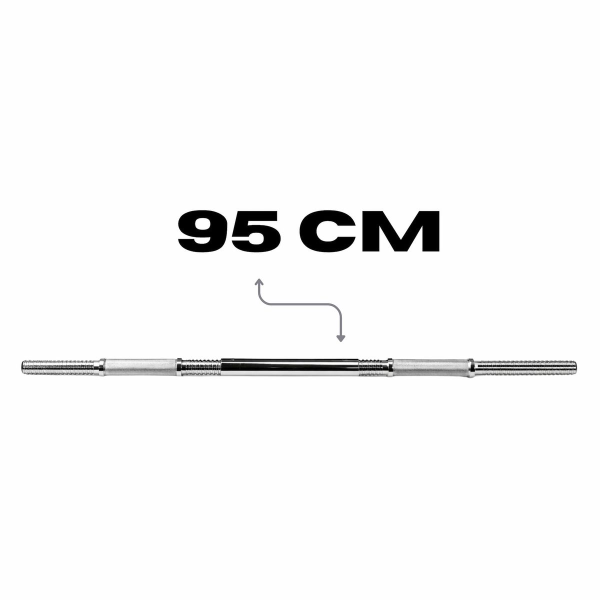 GENERICO - Kit Mancuernas Cromadas 30 kg con Barra Extensible 95 cm