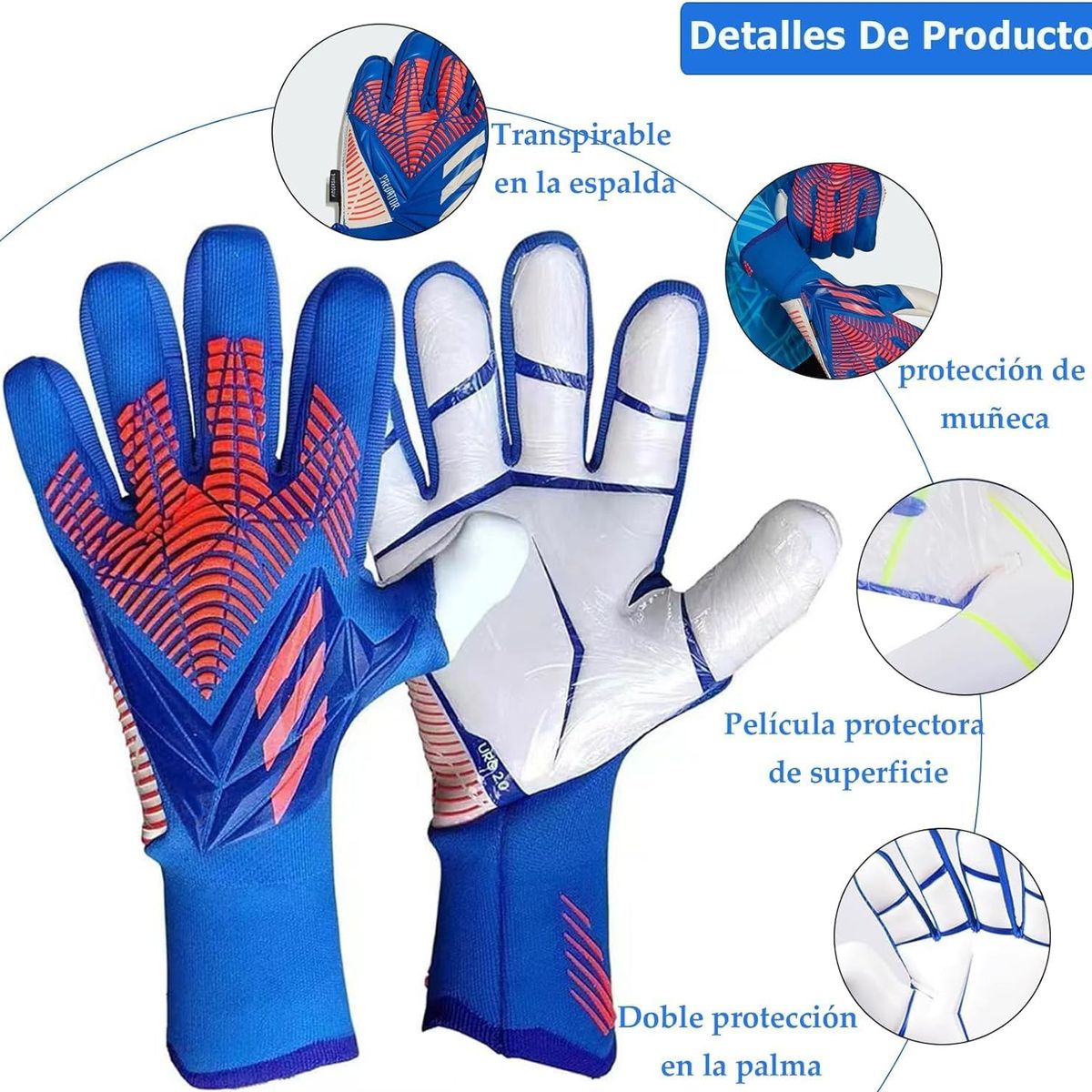 PUREPOWER - Los guantes de portero son adecuados para entrenamientos y partidos para Ninos- NO7