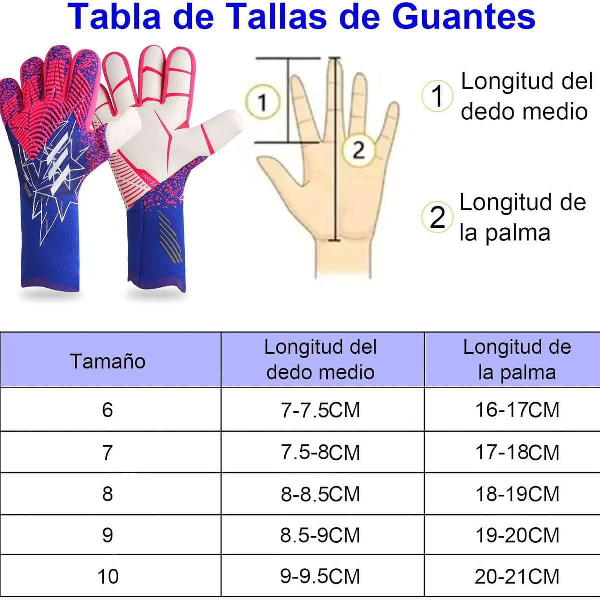 PUREPOWER - Los guantes de portero son adecuados para entrenamientos y partidos para Ninos- NO7