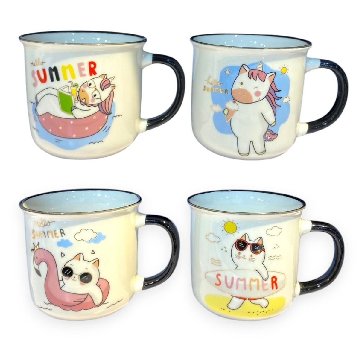 GENERICO - Pack De 4 Piezas Taza Decorativa
