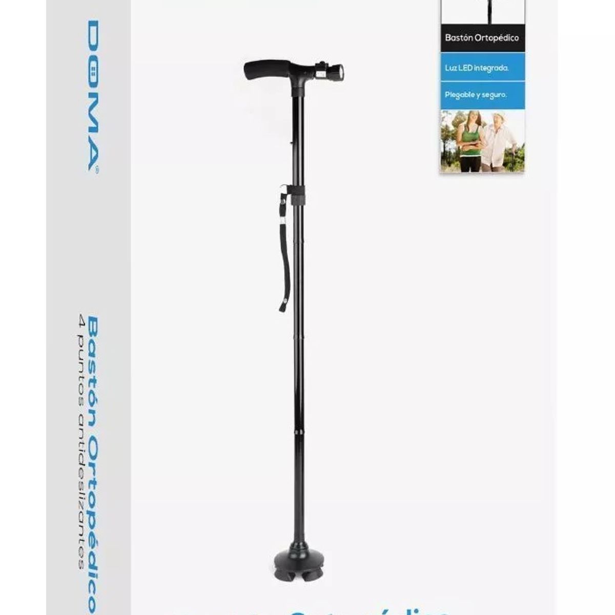 MOVI - Bastón Ortopédico Plegable con Luz LED