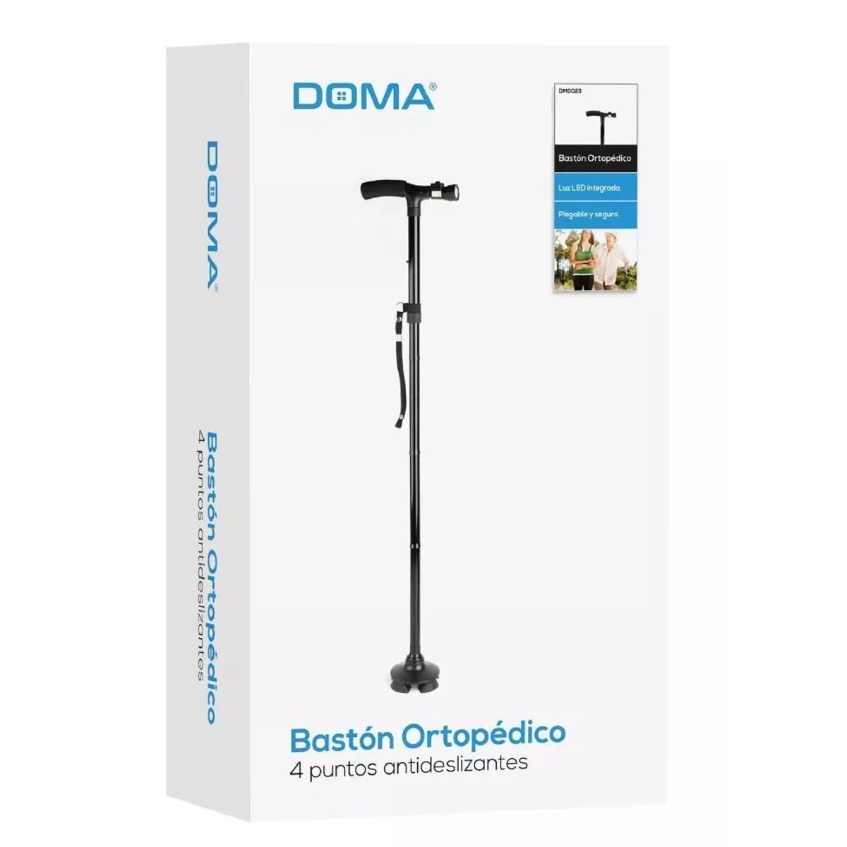 MOVI - Bastón Ortopédico Plegable con Luz LED