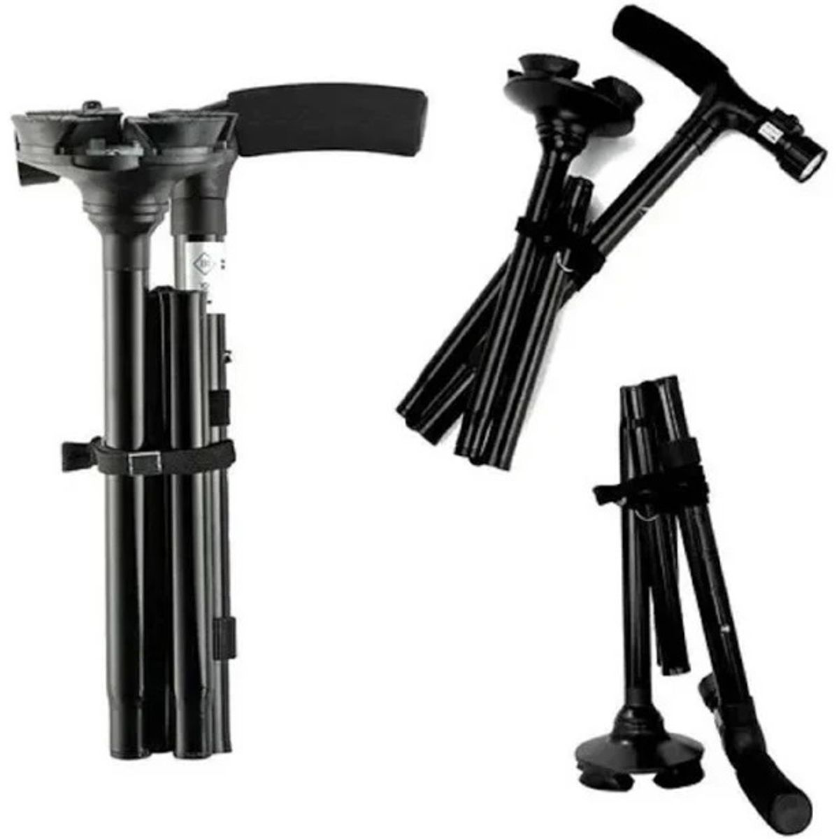 MOVI - Bastón Ortopédico Plegable con Luz LED