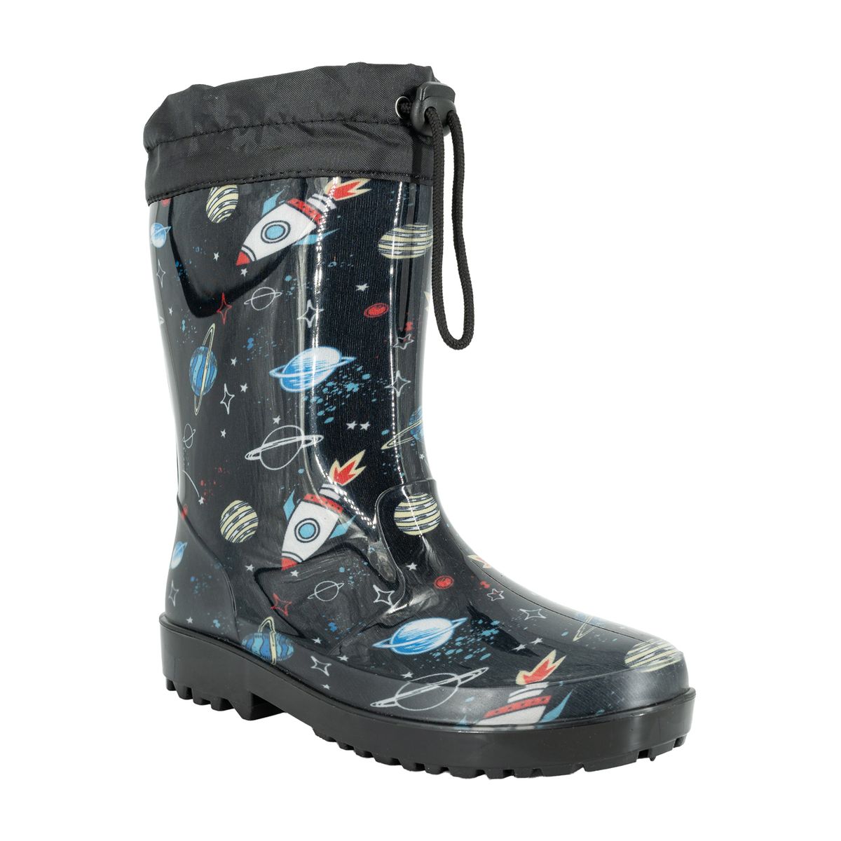 BAMBOO - Bota de Agua con Polar Niño Negro Calet Bamboo