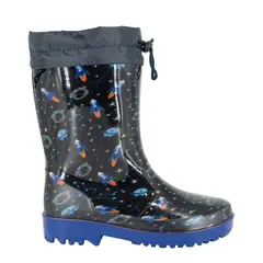 BAMBOO - Bota de Agua con Polar Niño Azul Calet