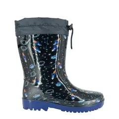 BAMBOO - Bota de Agua con Polar Niño Azul Calet