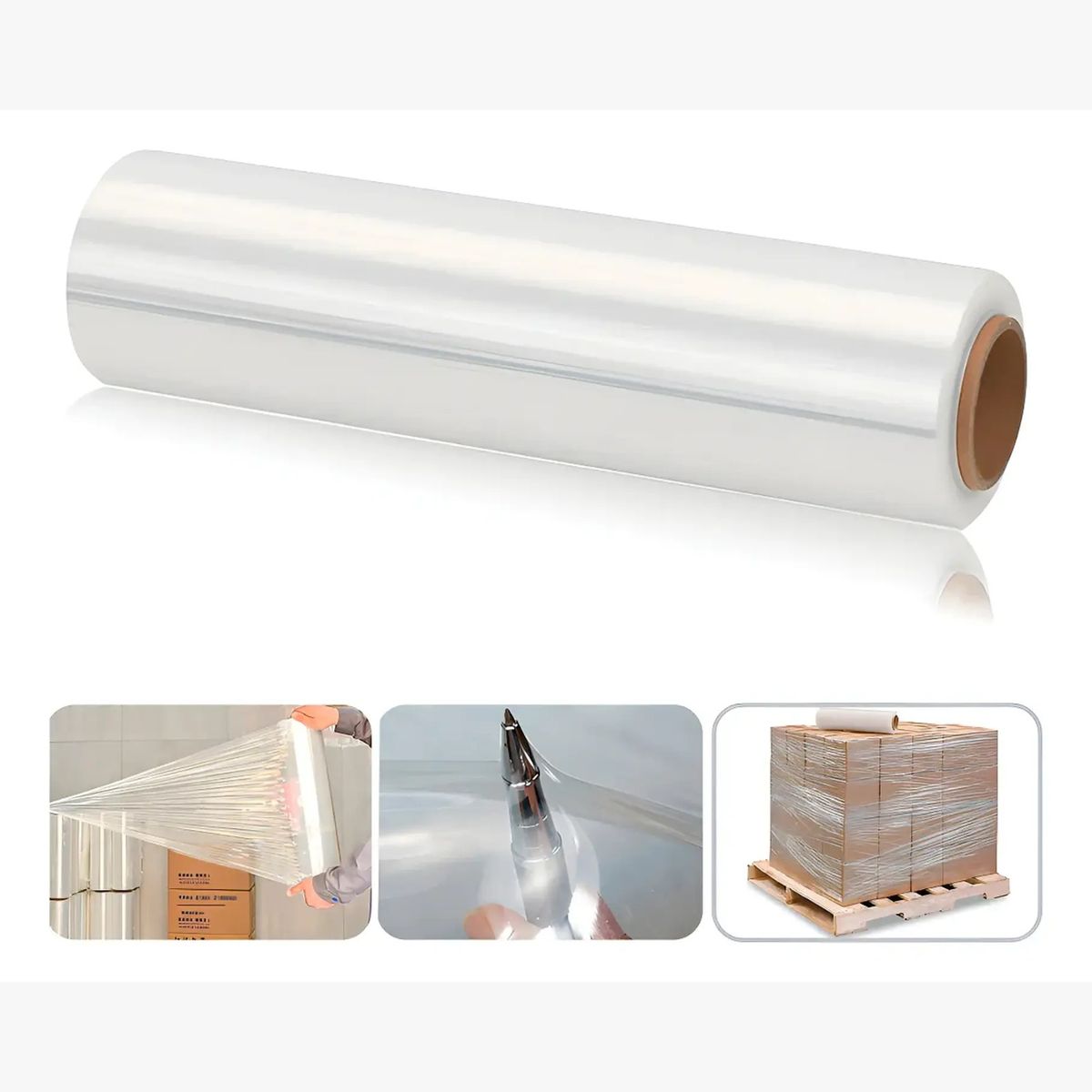 GENERICO - Alusa Film Plastico Stretch Transparente Rollo Para Embalaje 200mt 50Cm 2kg