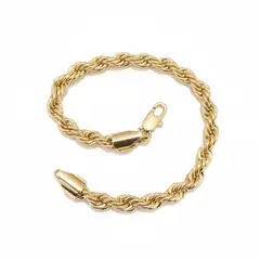 JOYAS LANDEROS - Pulsera Turbillón 22cm x 5mm Enchapada en Oro de 18k