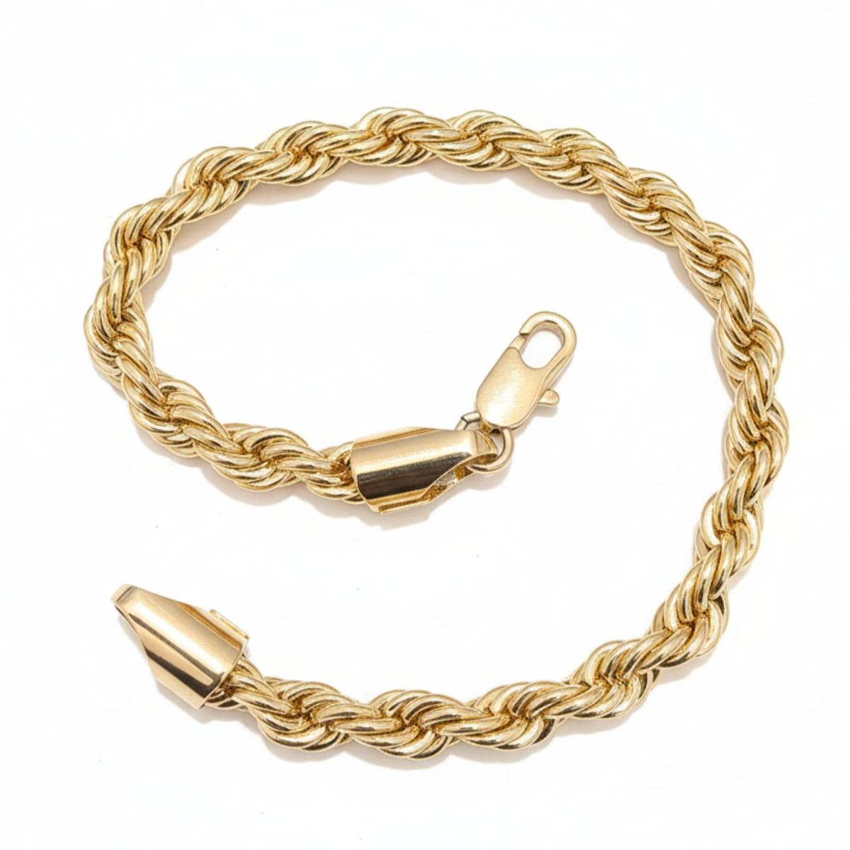 JOYAS LANDEROS - Pulsera Turbillón 22cm x 5mm Enchapada en Oro de 18k