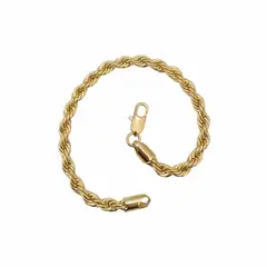 JOYAS LANDEROS - Pulsera Turbillón 20cm x 4mm Enchapada en Oro de 18k