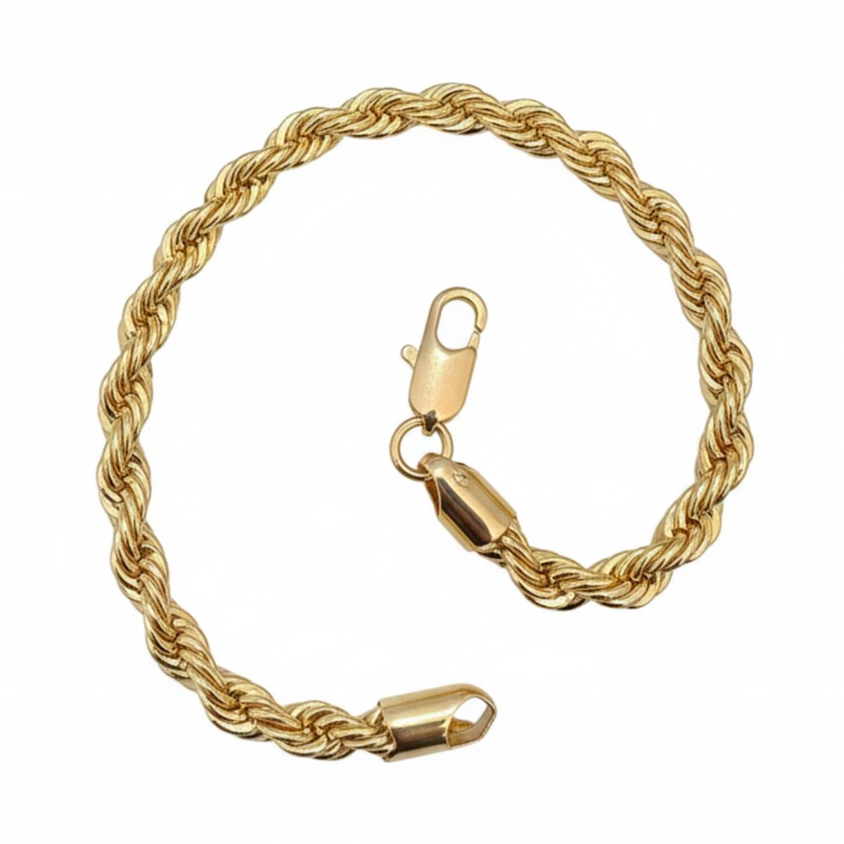 JOYAS LANDEROS - Pulsera Turbillón 20cm x 4mm Enchapada en Oro de 18k