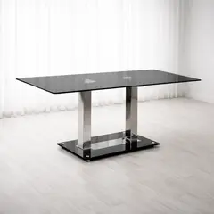 GENERICO - Mesa de Centro Archi Marble - Cubierta de Mármol Blanco y Base Geométrica Negra