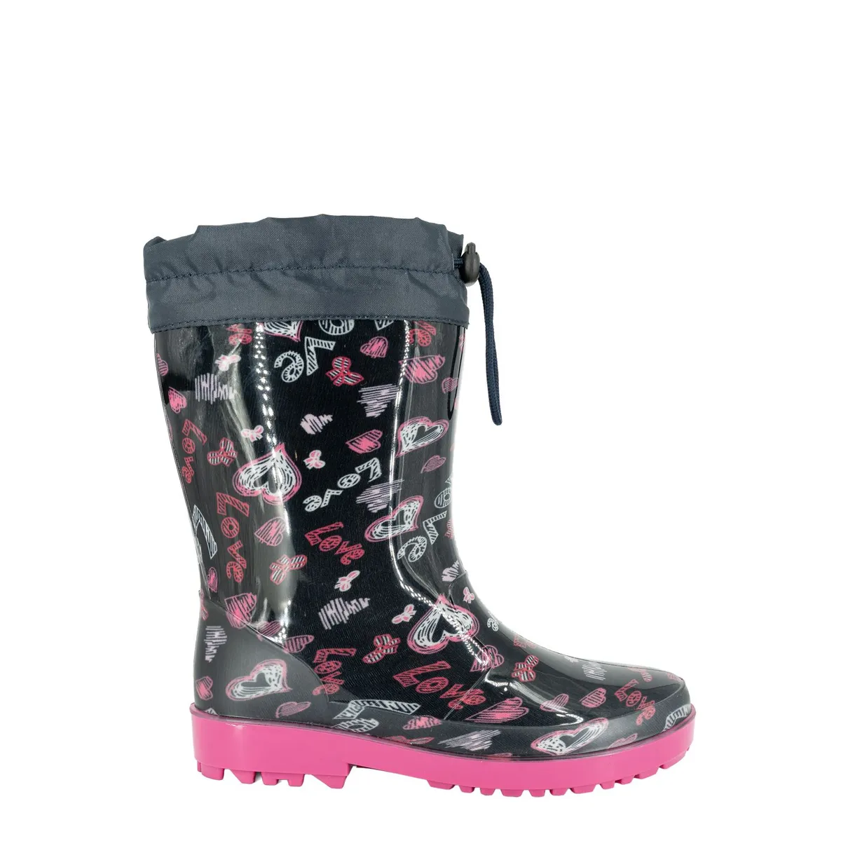 BAMBOO - Bota de Agua con Polar Niña Azul Mica Bamboo