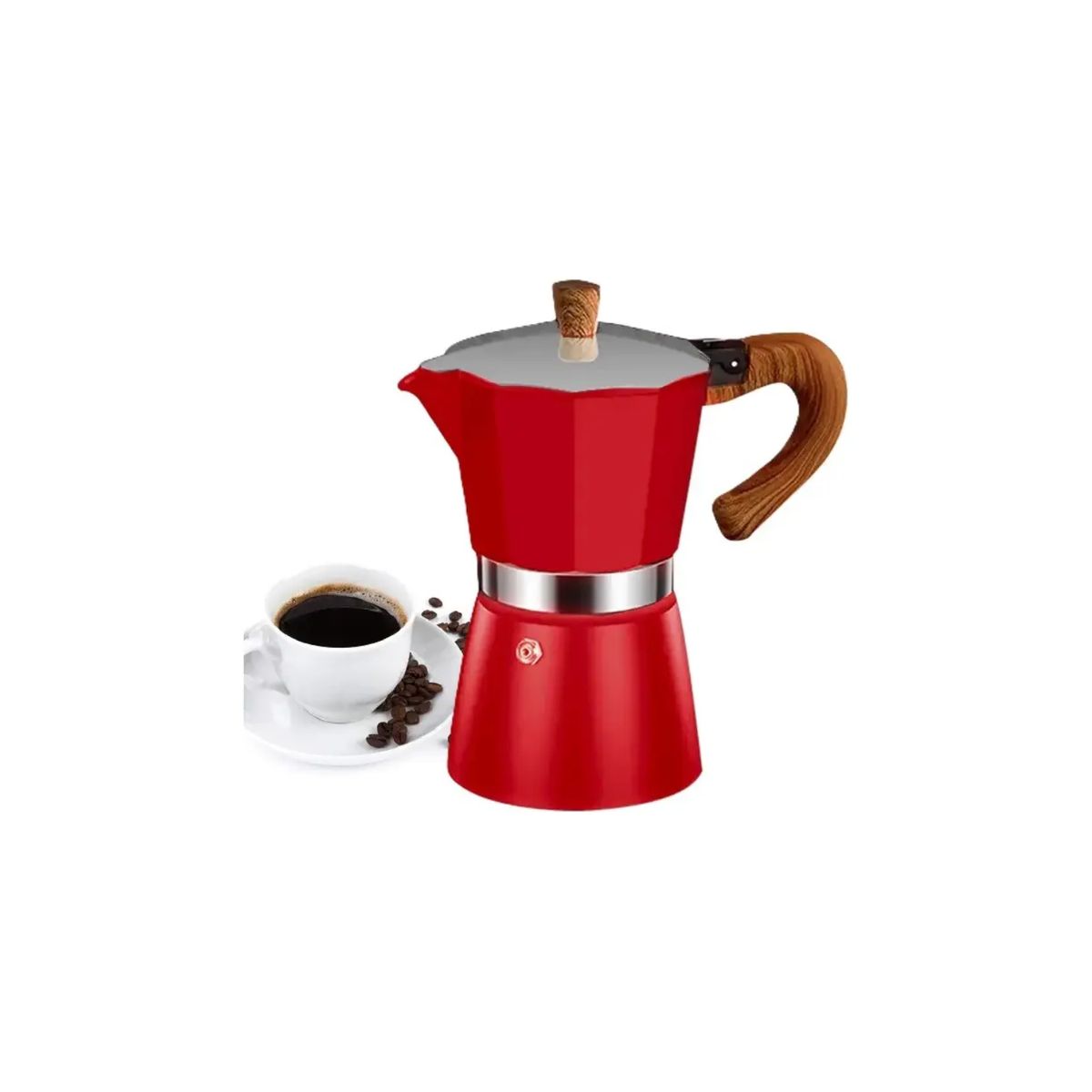 GENERICO - Cafetera Italiana 6 Tazas Cafetera Portatil Cafetera Greca roja
