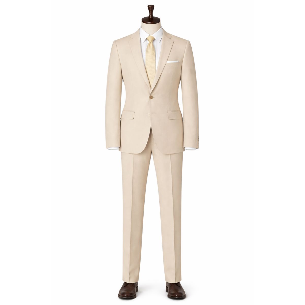 XPRESS RECHARGE - Traje Formal Beige Hombre Slim Fit 2 Piezas