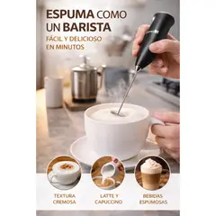 MOVI - Batidor de Café USB 3 Velocidades: Espuma Pro y Recargable