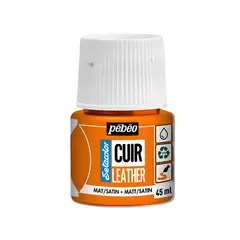 PEBEO - Pintura Para Cuero Frasco 45 Ml Setacolor Cuir Color 04 - Naranjo