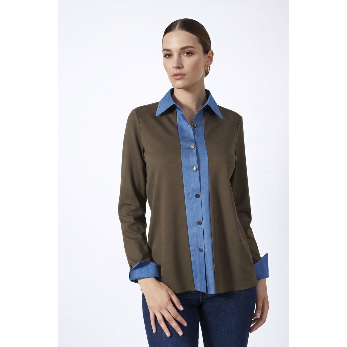 TENTATION - Blusa Con Aplicación Verde Tentation