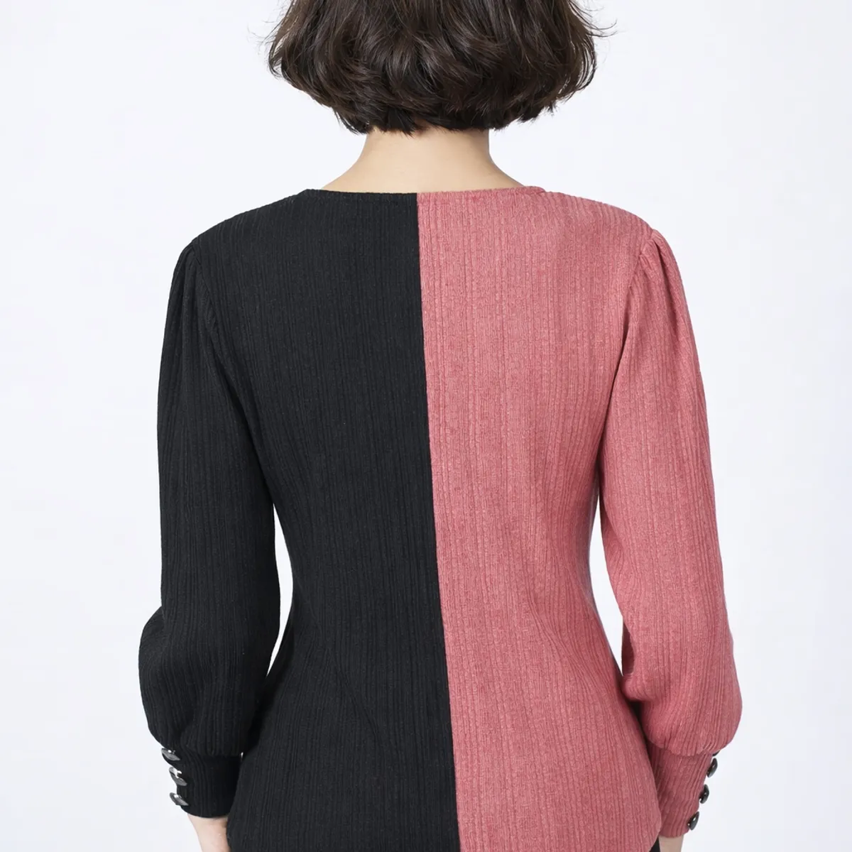 TENTATION - Sweater Bicolor Coral Tentation