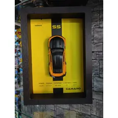 GENERICO - Modelo 3D Frame Mini Auto Chevrolet Camaro 2017 Amarillo Metálico