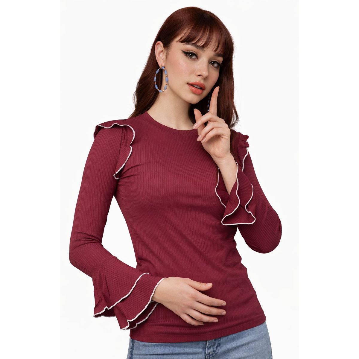 TENTATION - Polera Vuelos Burdeo Tentation